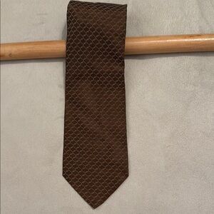 Bachrach Brown Textured‎ Silk Tie made in Italy